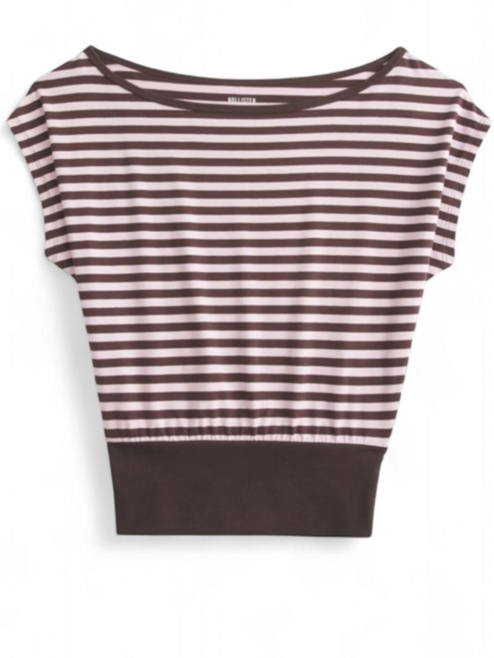 NEW Hollister Banded off the shoulder top Short Sleeve Preppy T Shirt